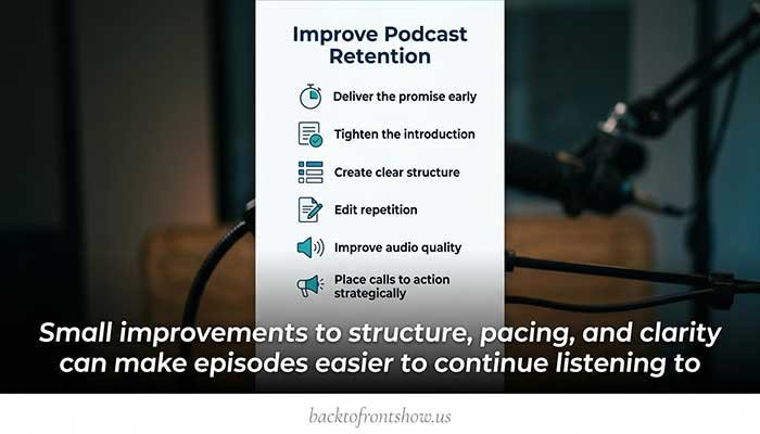 Checklist for improving podcast listener retention