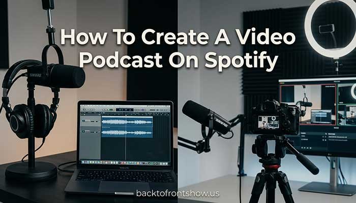Comparison of an audio podcast setup and a video podcast setup