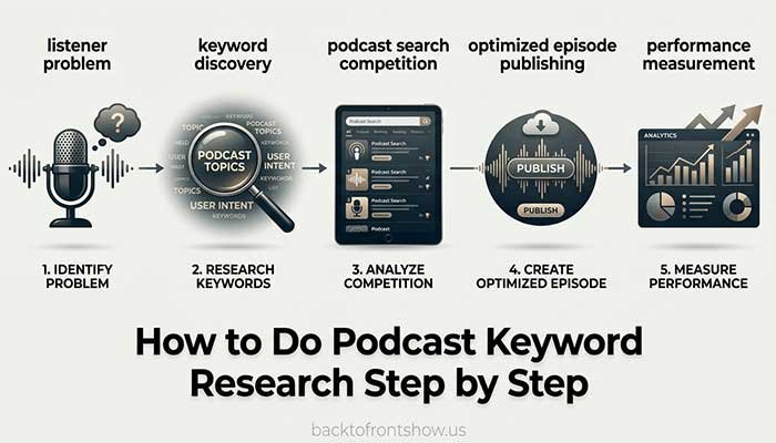 Four types of podcast SEO tools for keywords, rankings, YouTube, and trends