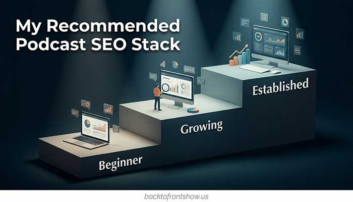 Podcast SEO tool stack for beginner, growing, and established podcasts