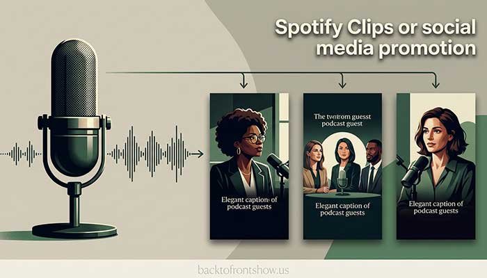 One podcast episode repurposed into short promotional videos for social media