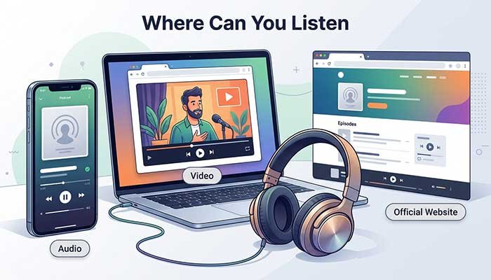 Ways to listen to the Candace Owens podcast on audio, video, and the official website